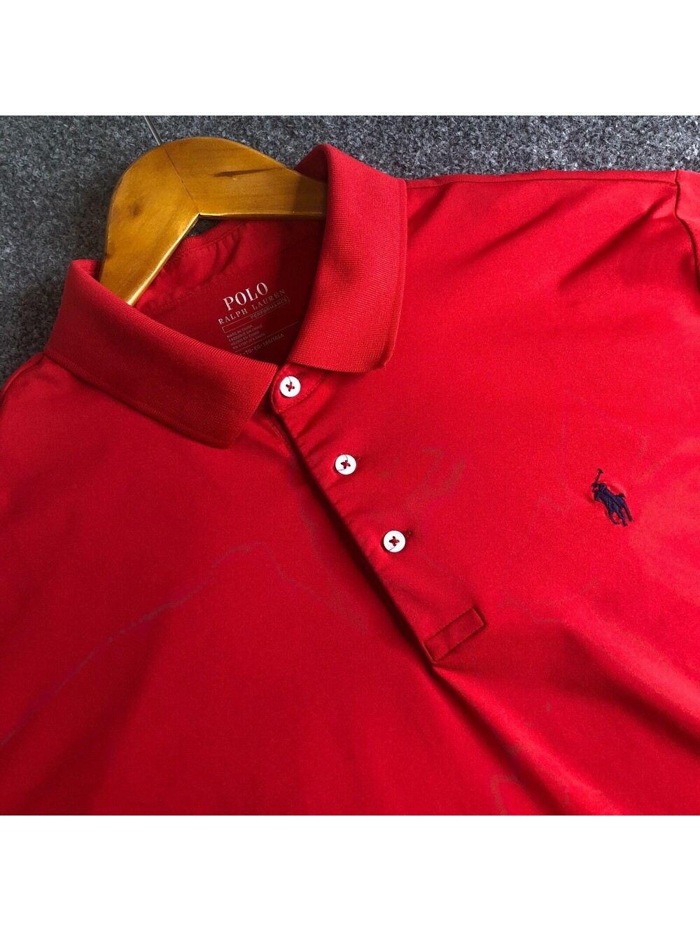 Polo Ralph Lauren Polo Shirt Men XL Solid Red Golf Golfing Preppy Performance